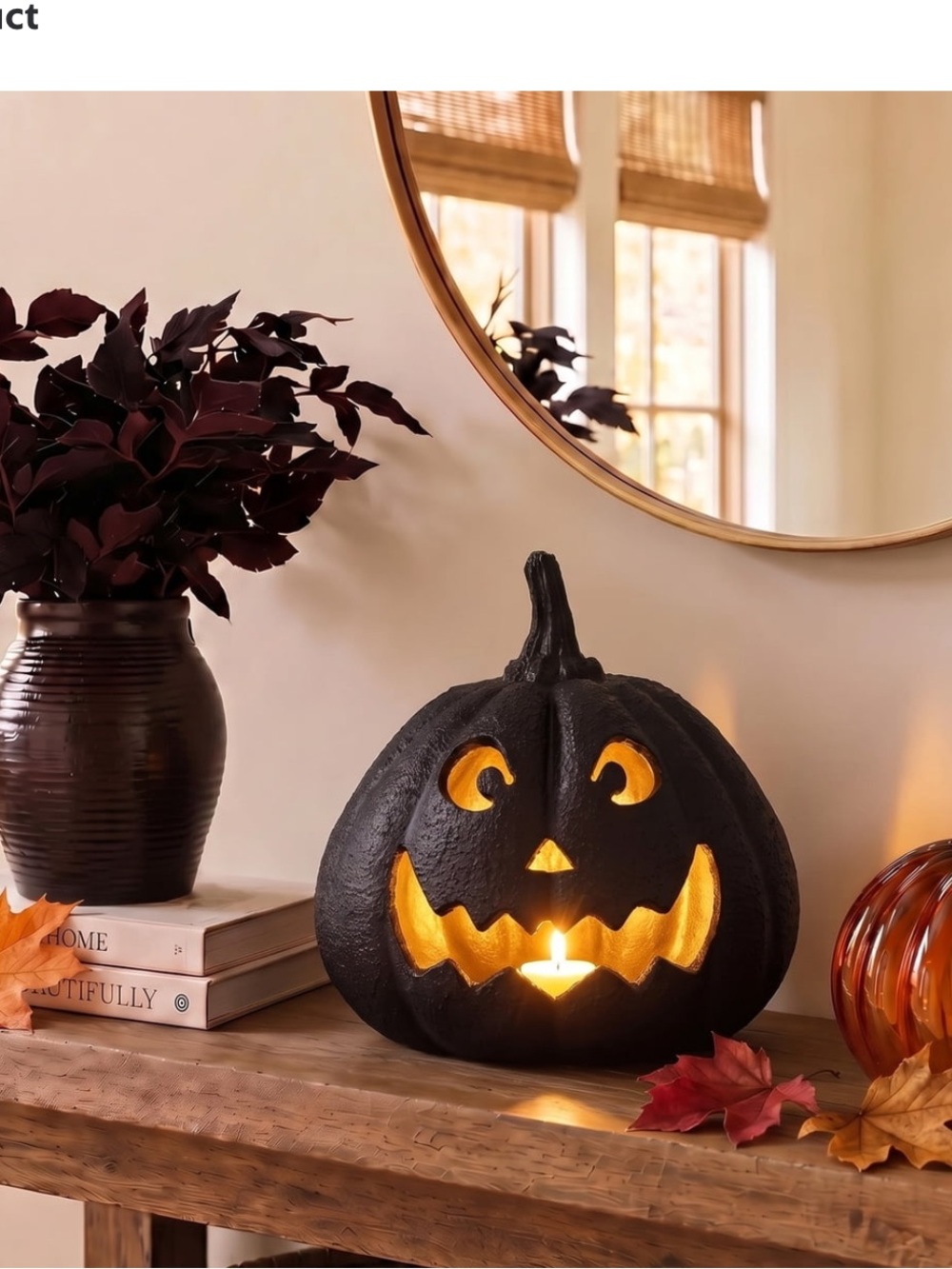 ✨ 🆕 My Texas House Halloween Jack-o'-Lantern
Tabletop Decoration, Black, 9"